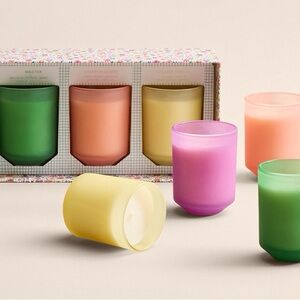 🆕🪷 SONOMA LIMITED EDITION 4-PACK VOTIVE SCENTED CANDLE GIFT SET. FACTORY SEALED!